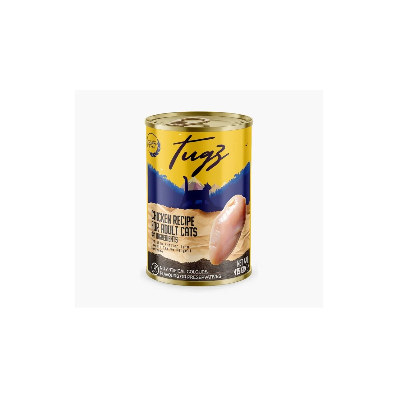 TUGZ Tavuklu Yetişkin Yaş Kedi Maması 400 gr