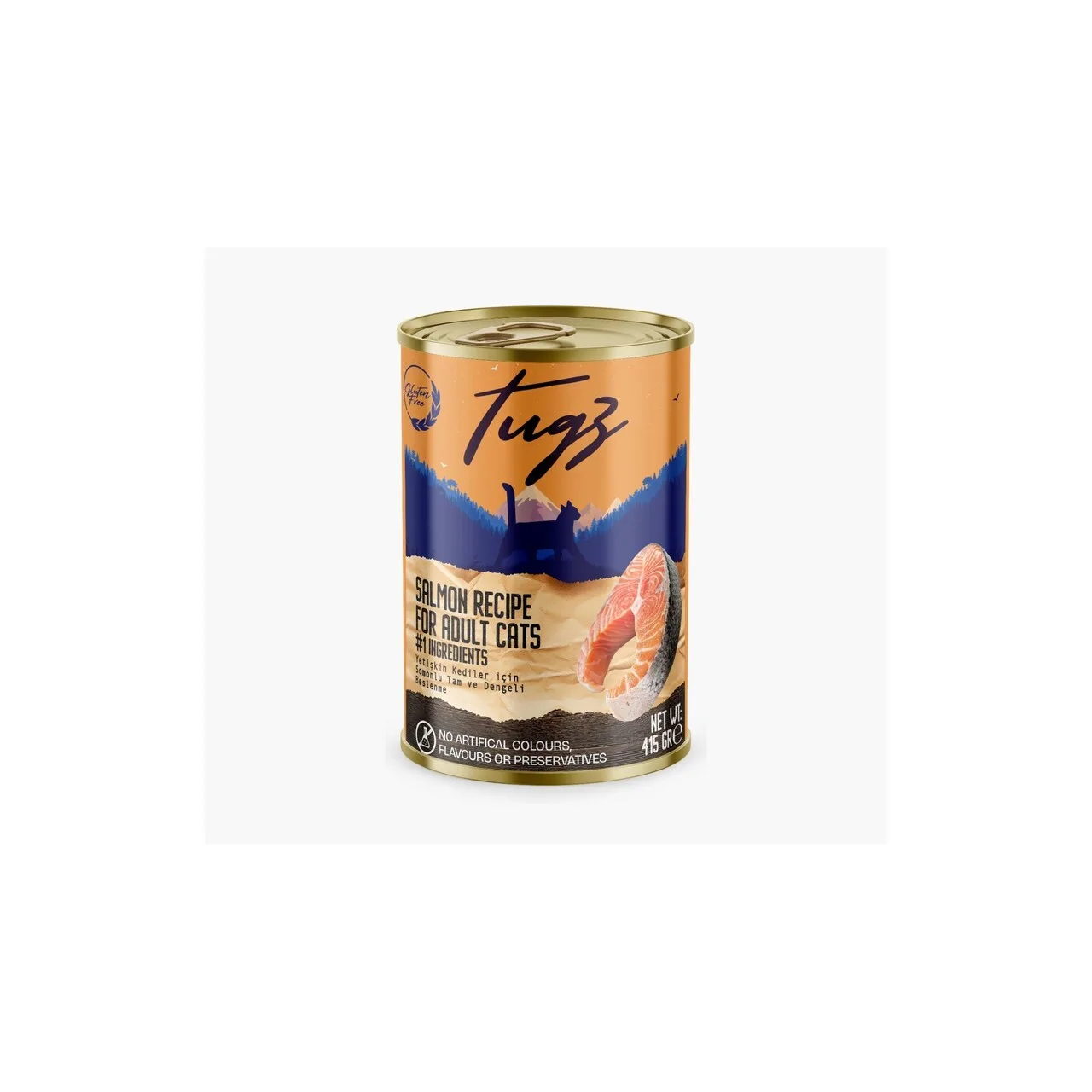 TUGZ Somonlu Yetişkin Yaş Kedi Maması 400 gr