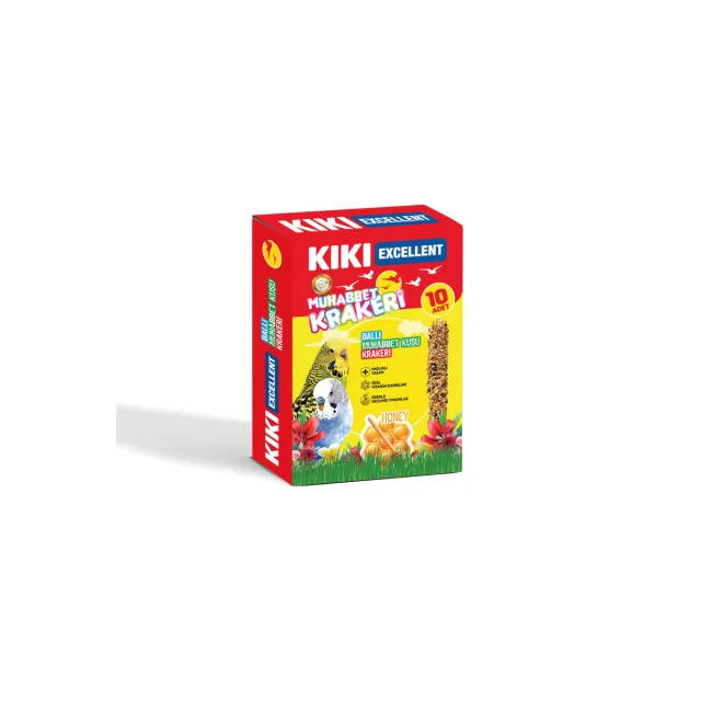Kiki Excellent Ballı Muhabbet Kuşu Krakeri 3'lü