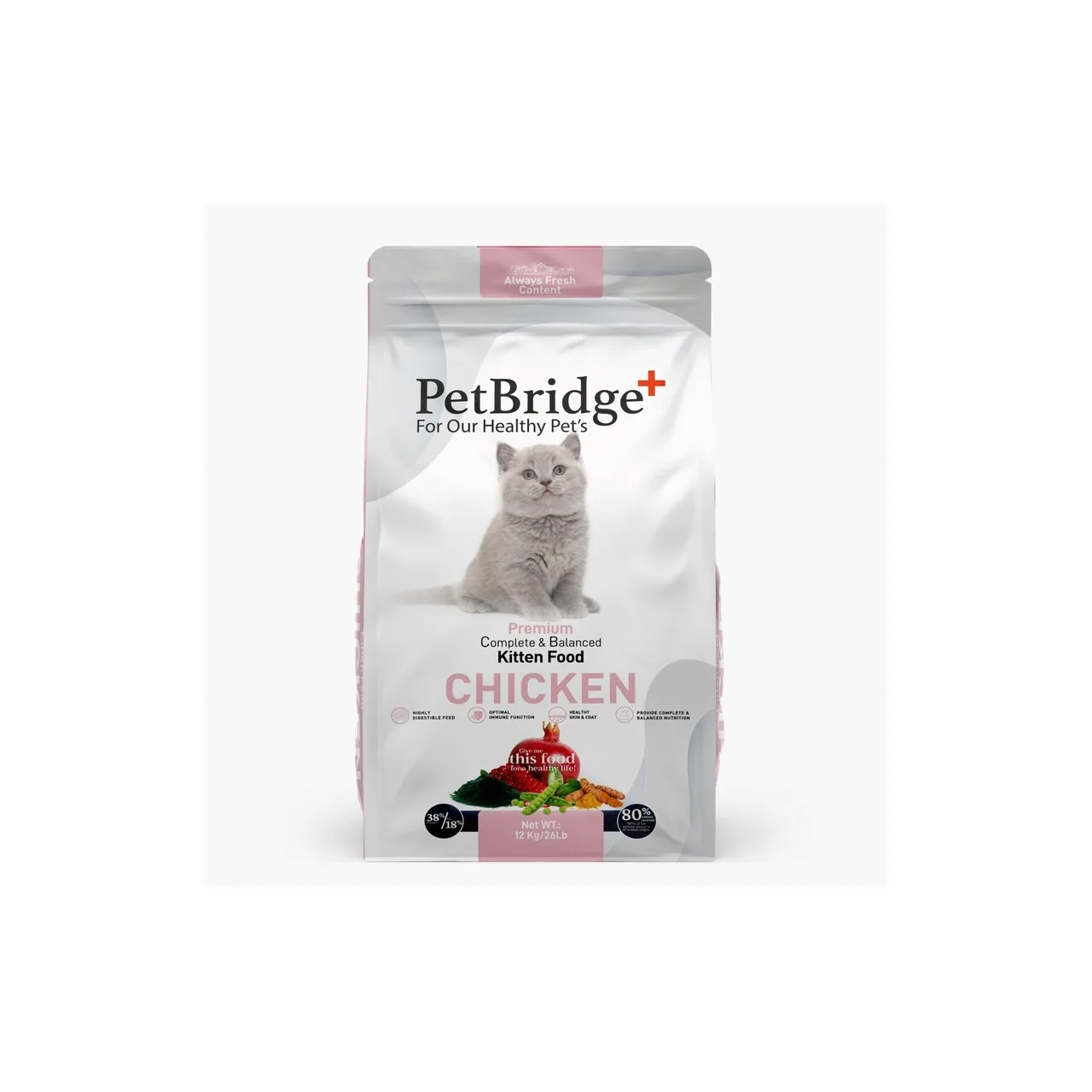 Petbridge Tavuk Etli Yavru Kedi Maması 12 Kg