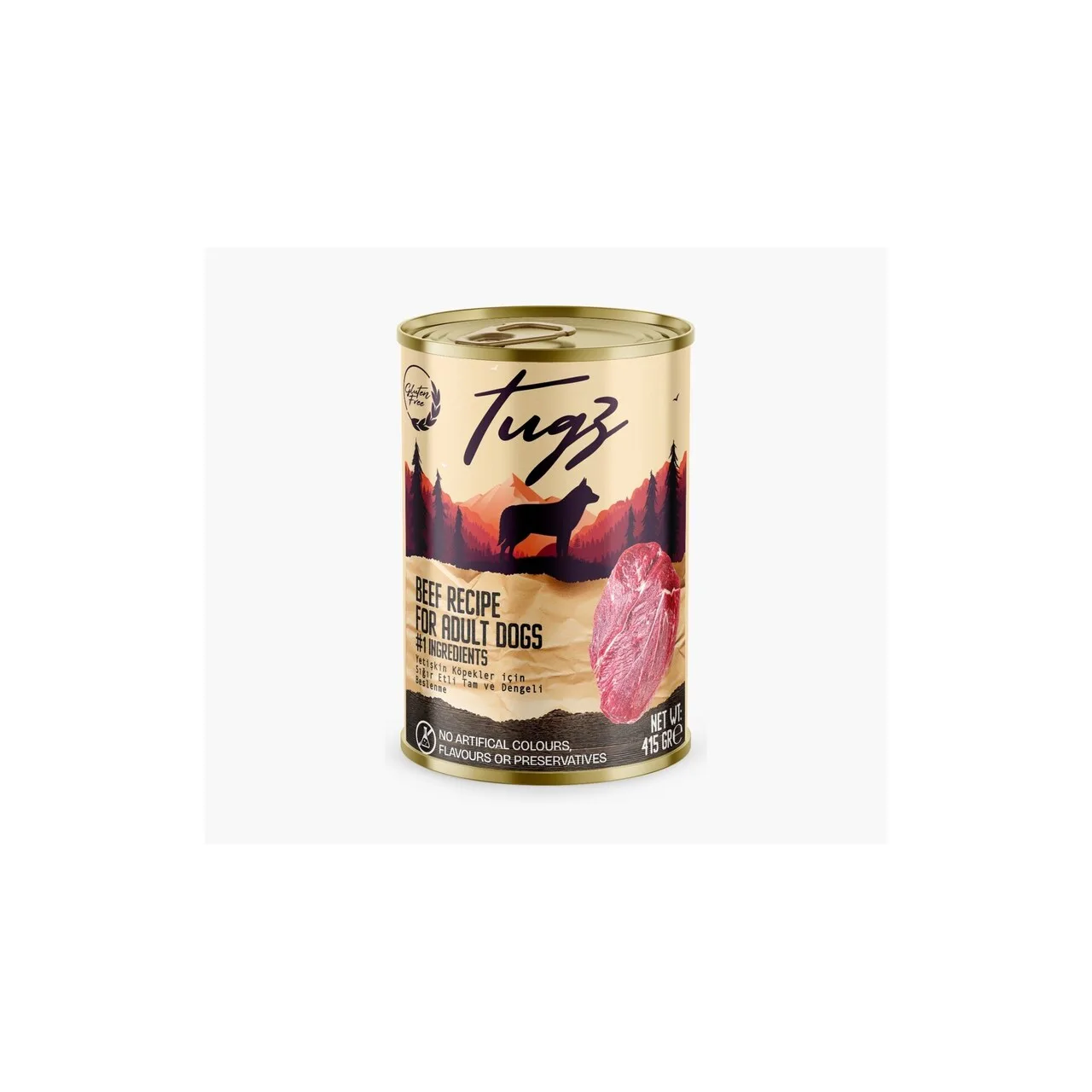 TUGZ Sığır Etli Yetişkin Köpek Yaş Maması 400 gr
