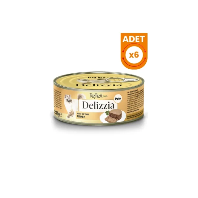 Reflex Plus Delizzia Kıyılmış Hindi Etli Yetişkin Kedi Konservesi 85 gr