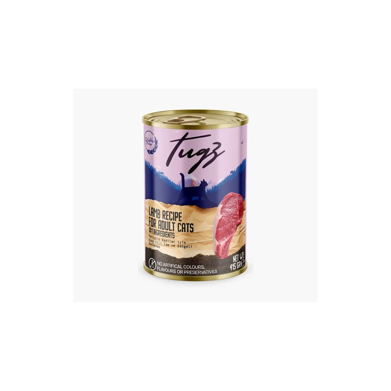 TUGZ Kuzulu Yetişkin Yaş Kedi Maması 400 gr
