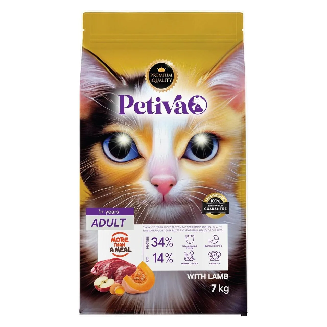 Petiva Kuzu Etli Yetişkin Kedi Maması 7 kg