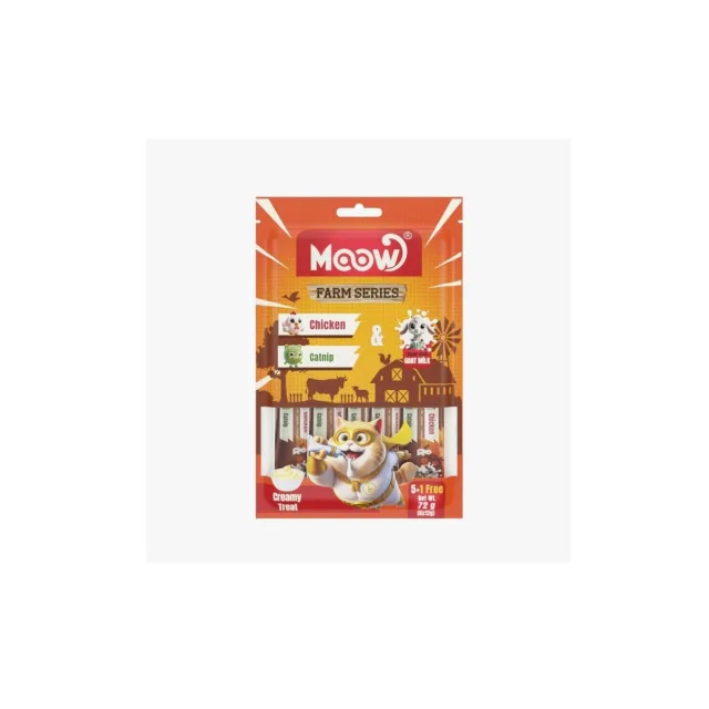 Moow Tavuklu Kedi Naneli Keçi Sütlü Krema Kedi Ödülü 12gr x30