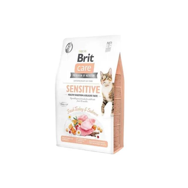 Brit Care Sensitive Hindili & Somonlu Sindirim Kedi Maması 2 kg