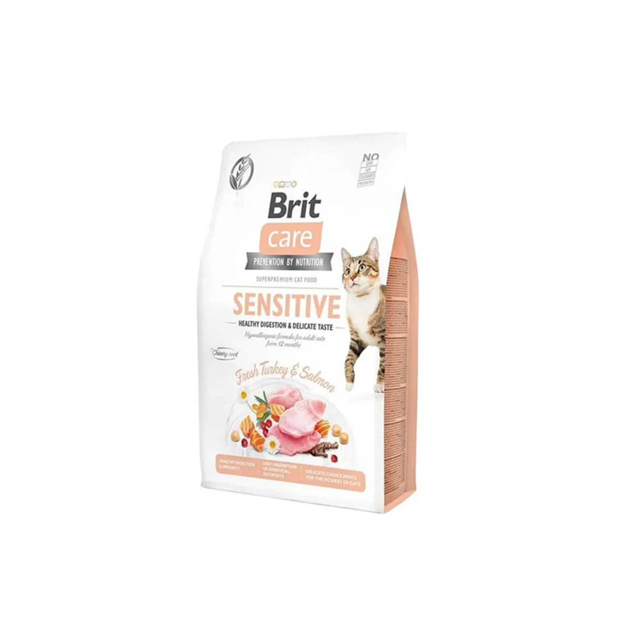 Brit Care Sensitive Hindili & Somonlu Sindirim Kedi Maması 2 kg