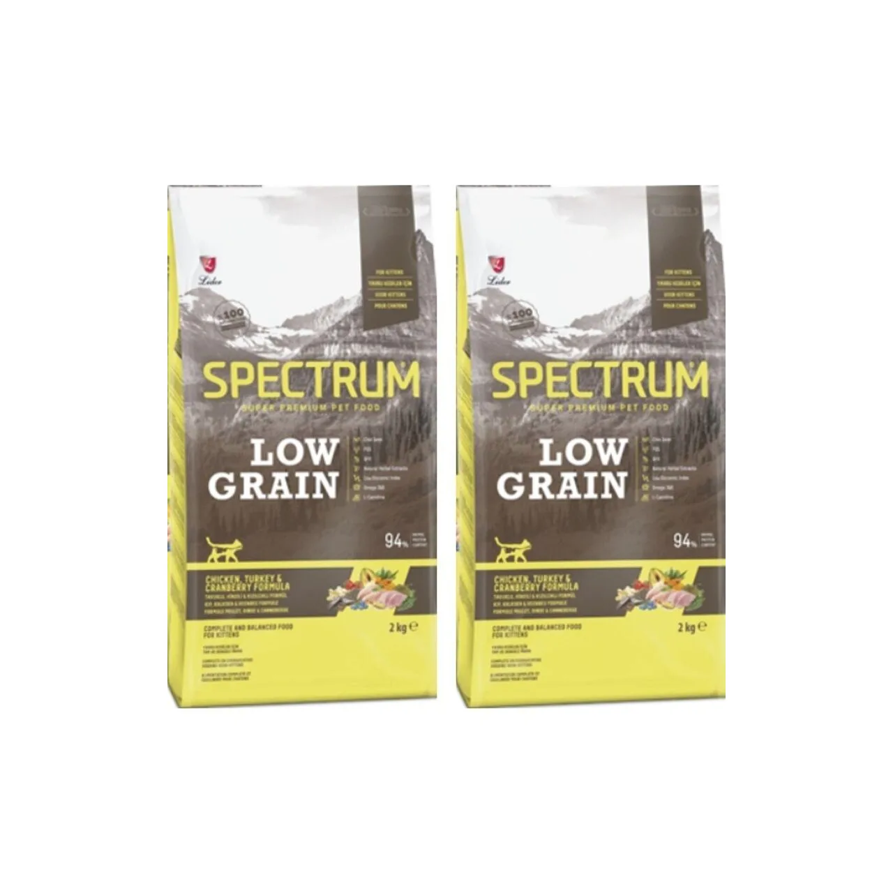 Spectrum Low Grain Tavuklu Hindili Kızılcıklı Yetişkin Kedi Maması