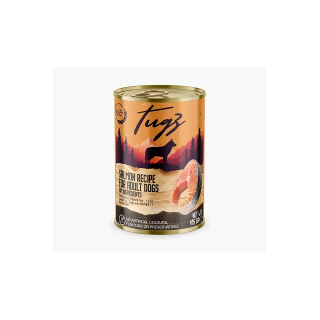 TUGZ Somon Etli Yetişkin Köpek Yaş Maması 400 gr