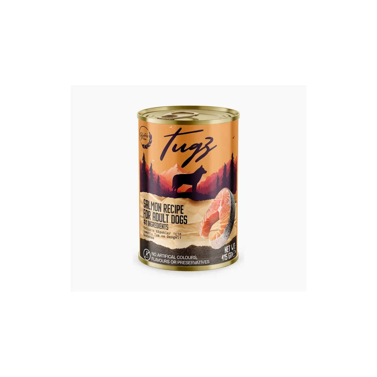 TUGZ Somon Etli Yetişkin Köpek Yaş Maması 400 gr