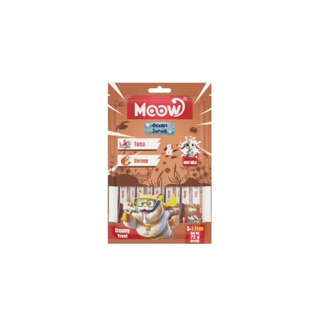 Moow Ton Balıklı & Karidesli Keçi Sütlü Krema Kedi Ödülü 12gr x30